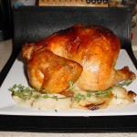 Whole Roasted Chicken with Onions and Thyme